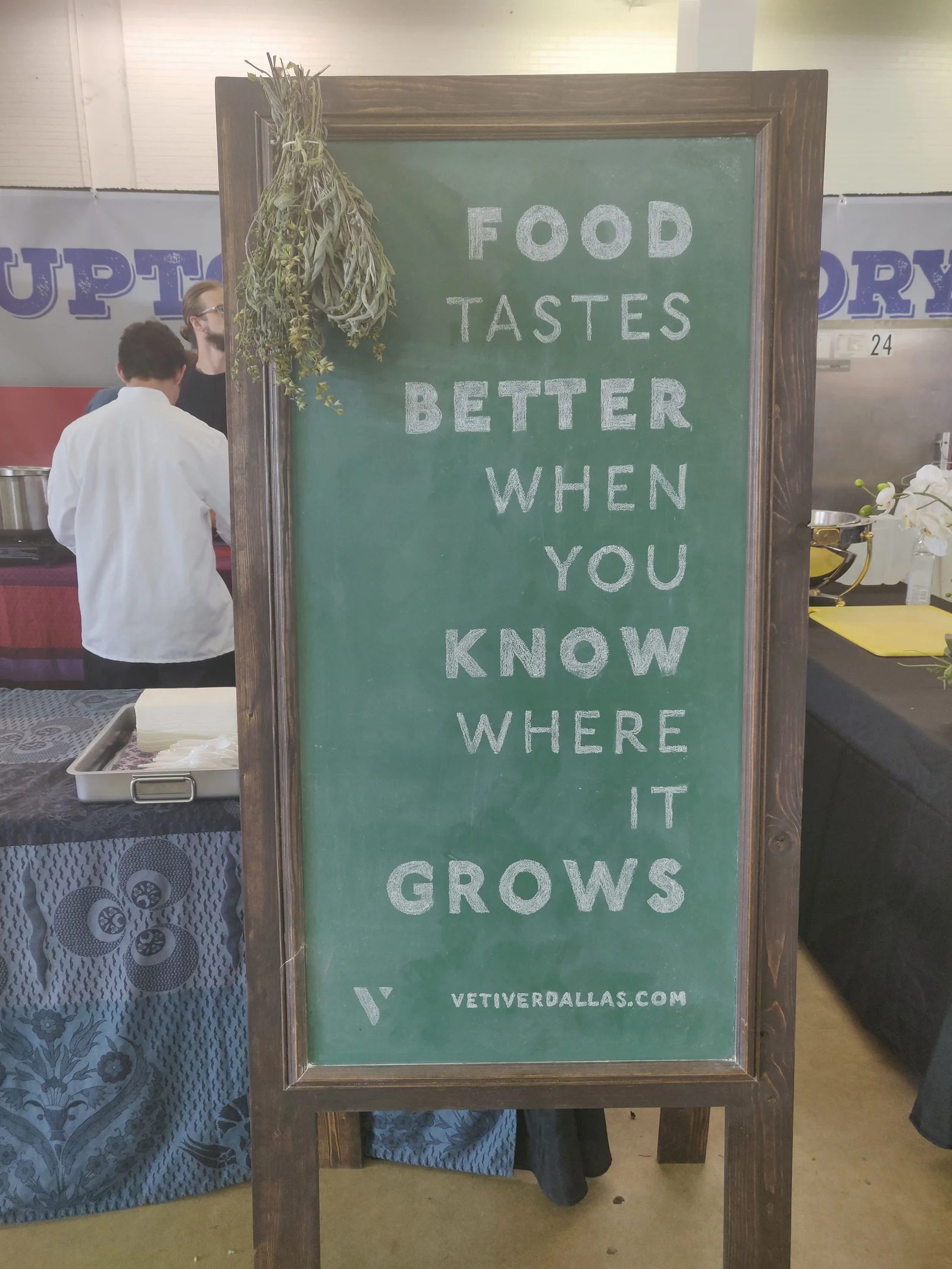 Vetiver chalkboard: food tastes better when you know where it grows