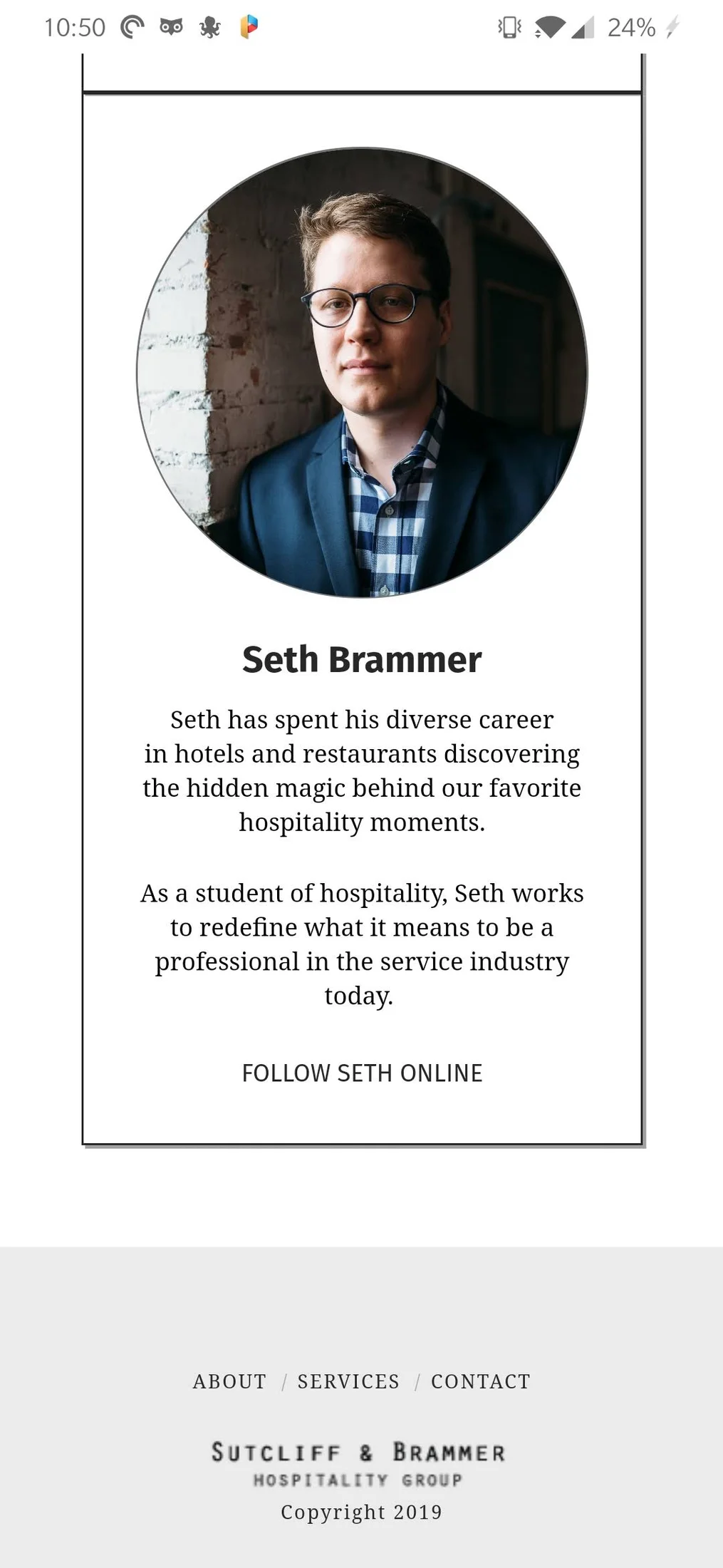 Original Sutcliff & Brammer website screenshot