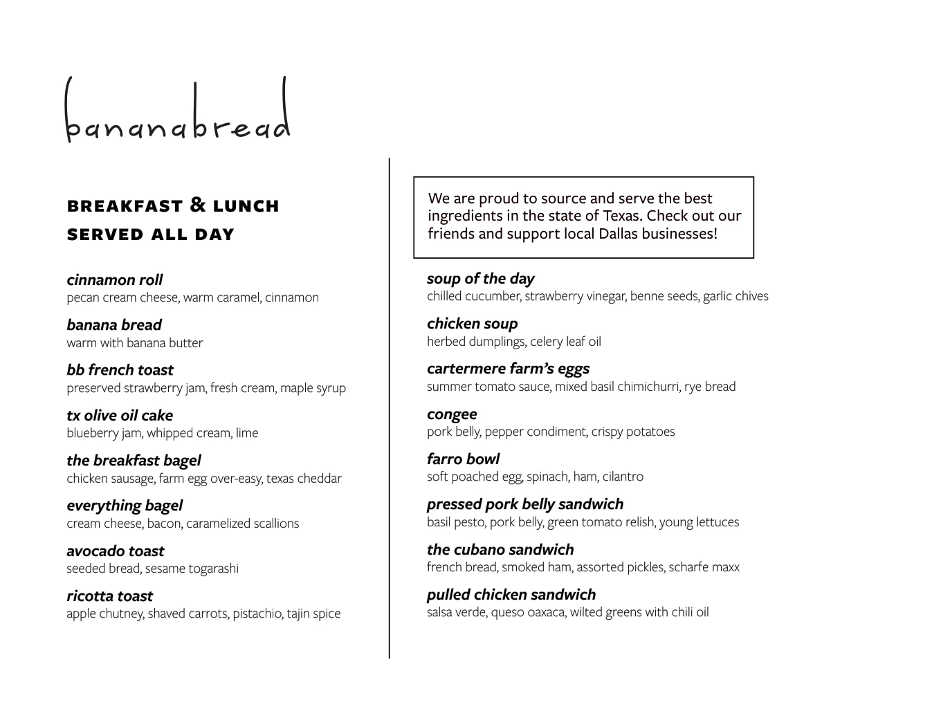 Selected bananabread concept page