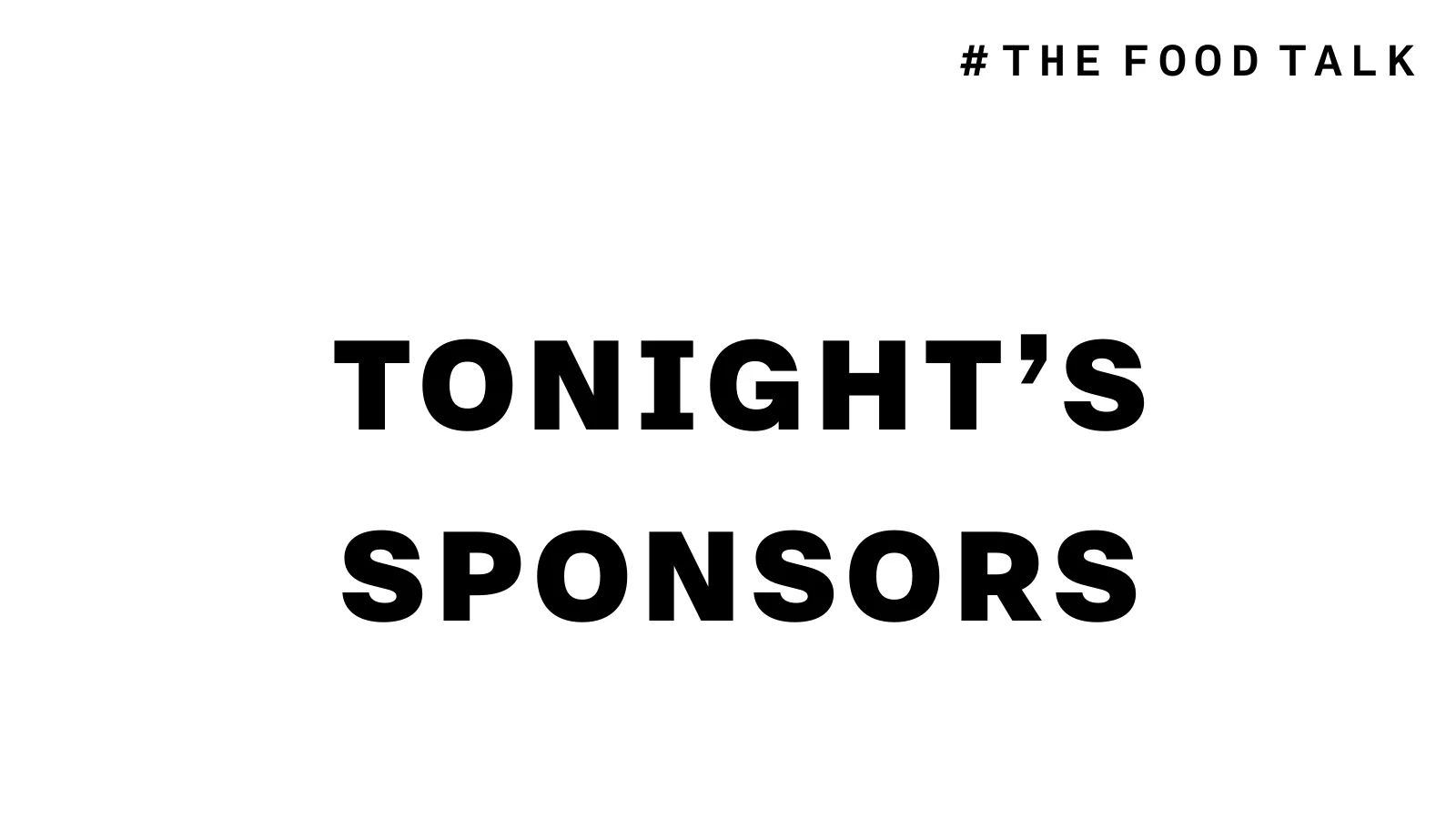 Slide 5: Tonight’s sponsors