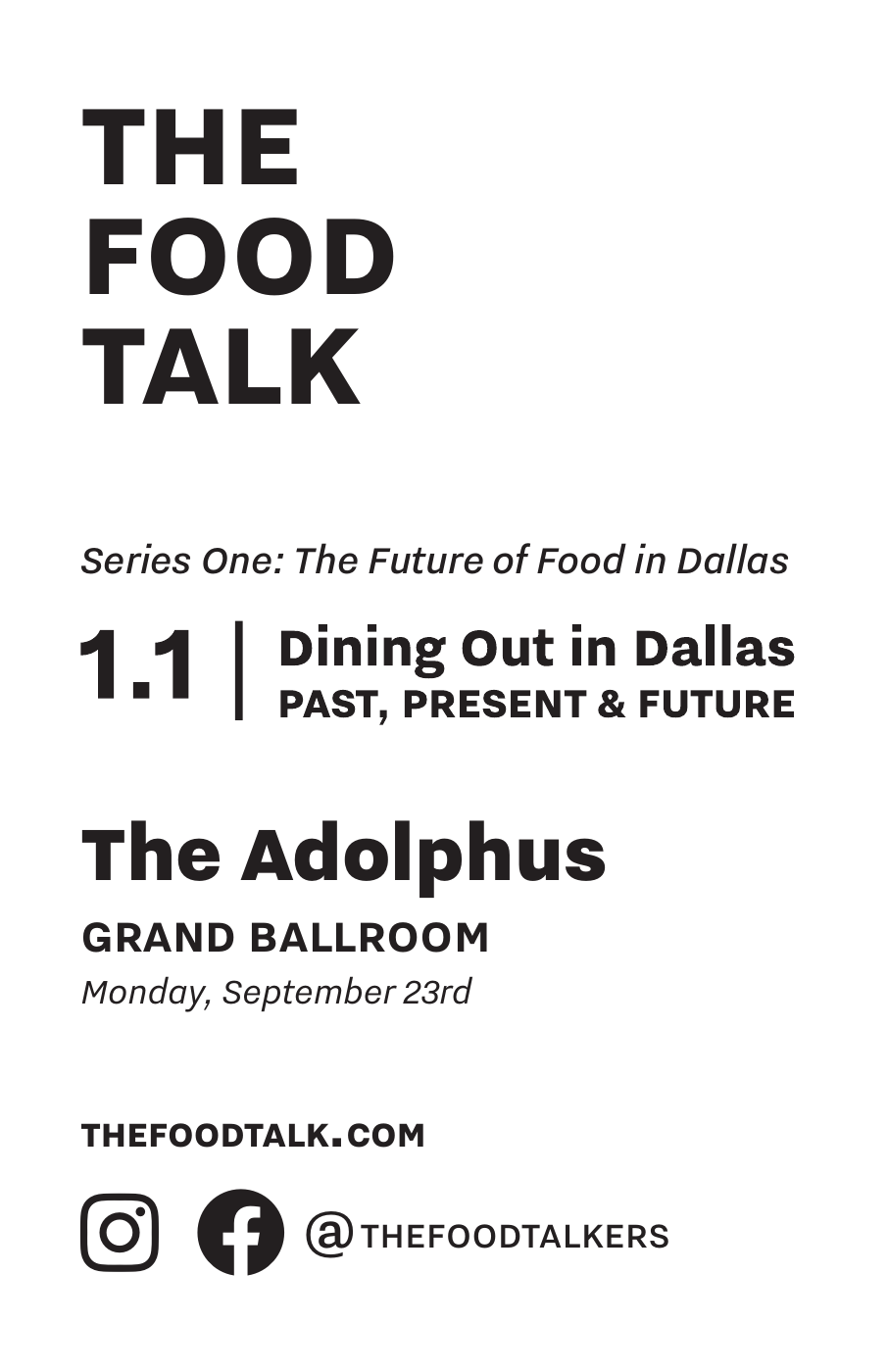 The Food Talk program cover