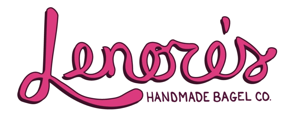 The pink wordmark.