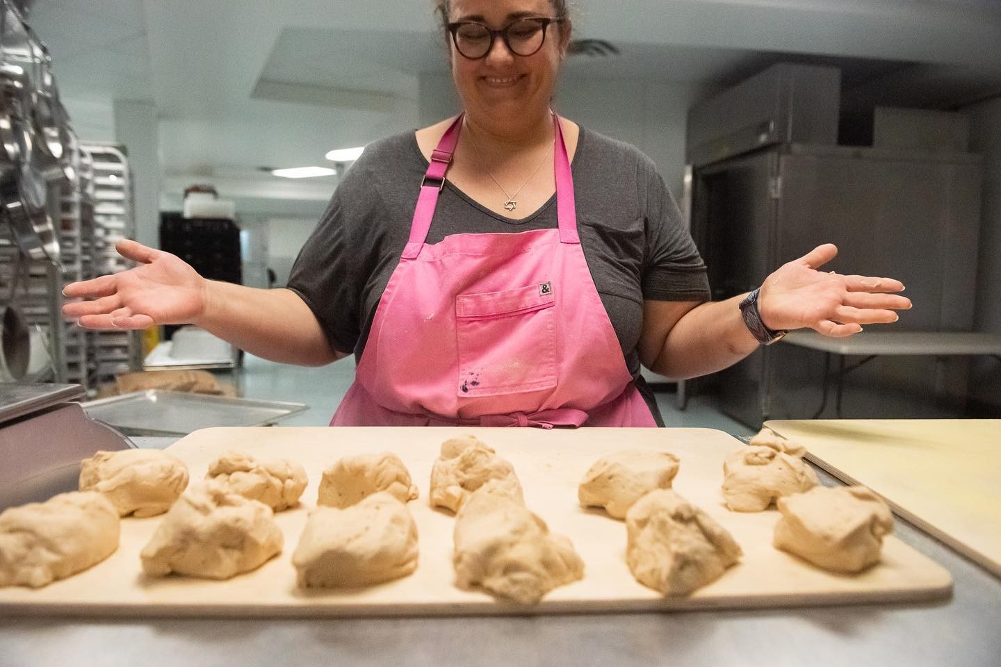 Jessica at the worktable. Photograph courtesy of StarChefs, shared in the Lenore’s Instagram archive.