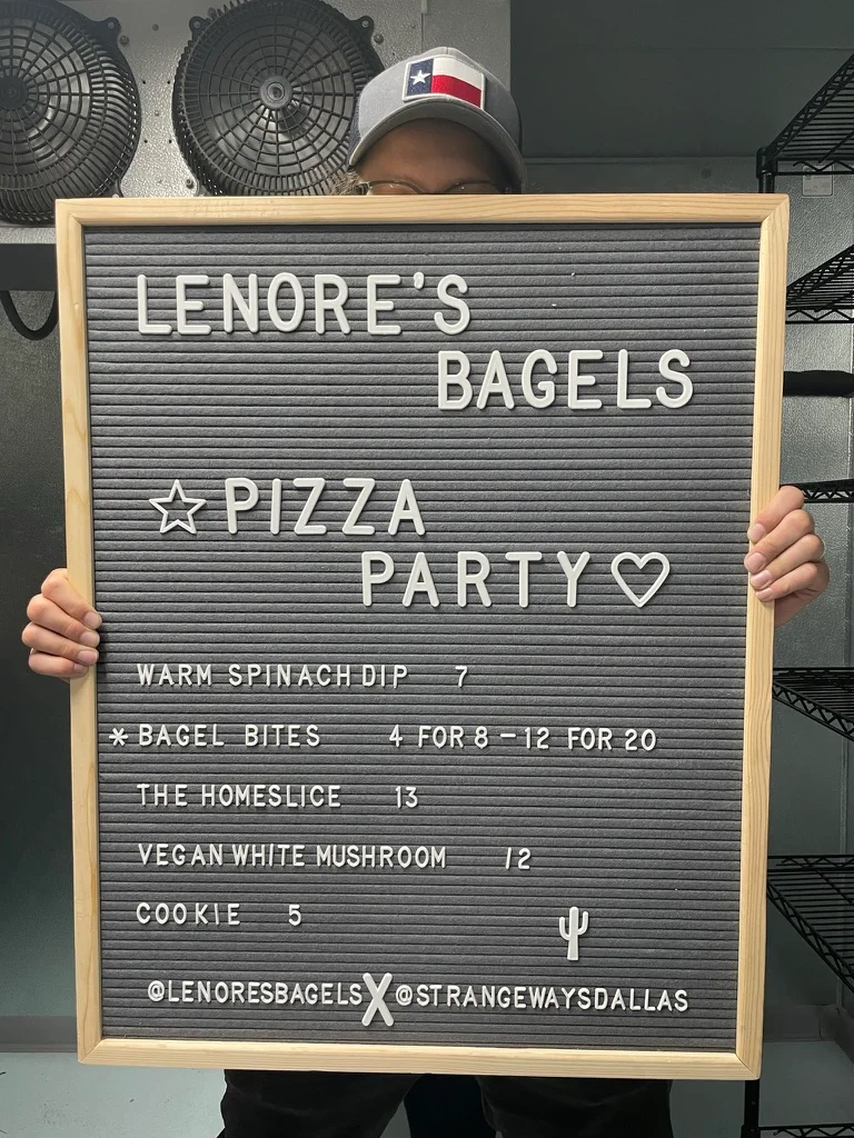 The pizza-party menu at Strangeways.