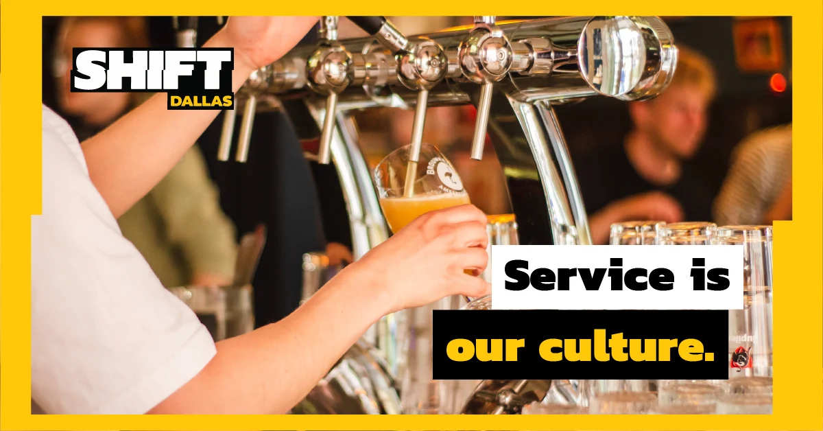 SHIFT graphic: Service is our culture.