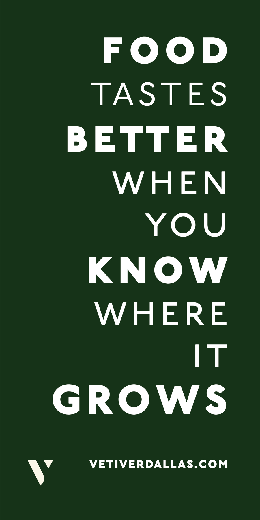 Food tastes better when you know where it grows